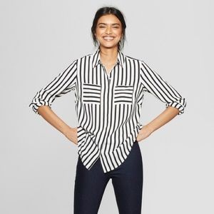 Target And A New Day Striped Button Down